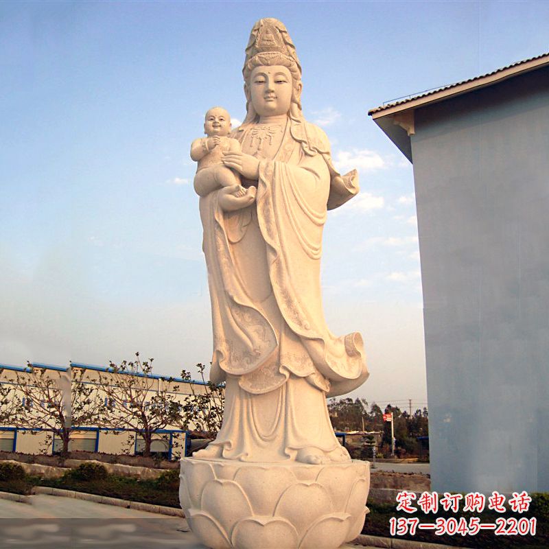 辽阳送子观音石雕
