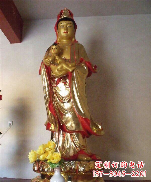 辽阳送子观音铜雕 (2)