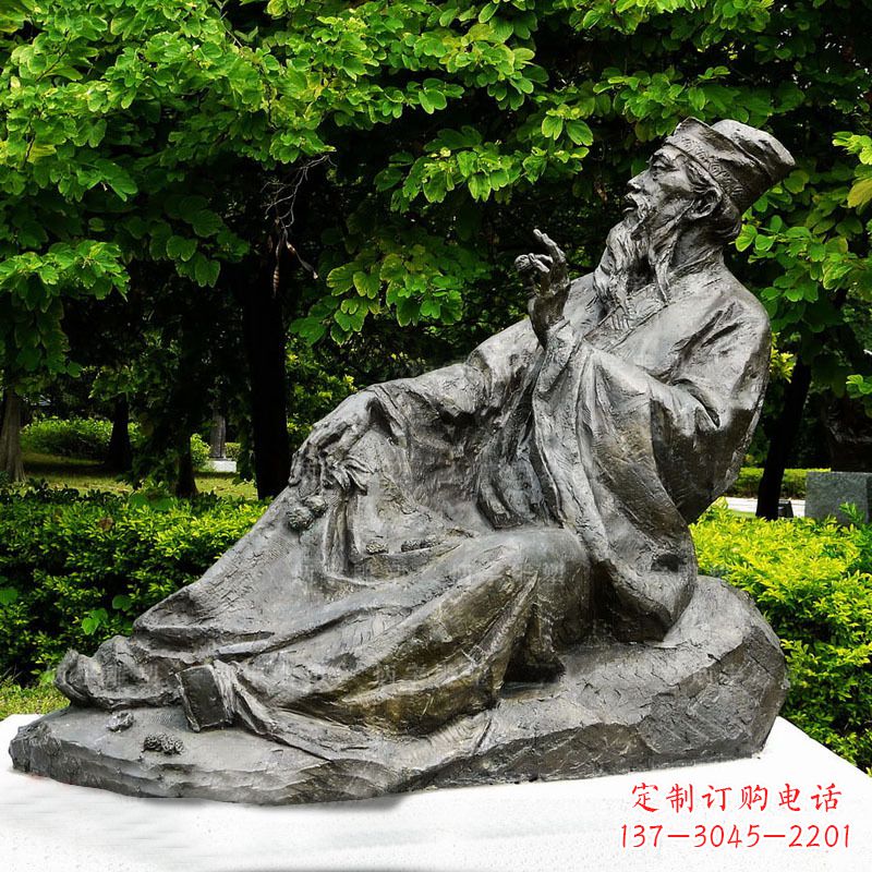 辽阳苏轼雕像古代历史名人北宋著名文学家书画家铜雕
