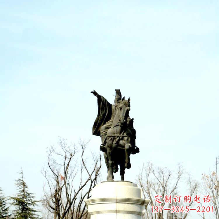 辽阳隋文帝杨坚铜雕塑像
