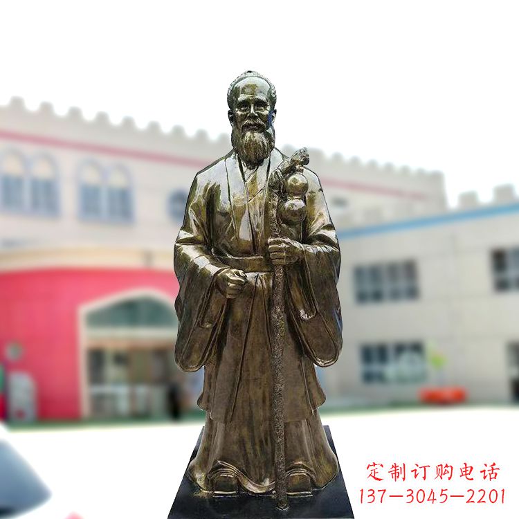 辽阳孙思邈仿铜玻璃钢雕塑-医院著名医学人物雕像