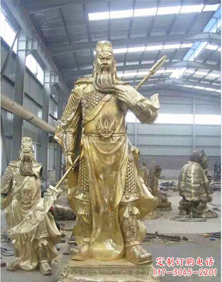 辽阳提刀关公武财神雕塑