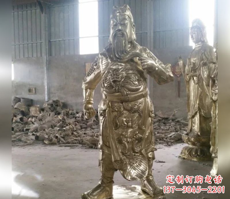 辽阳提刀关公武财神铜雕