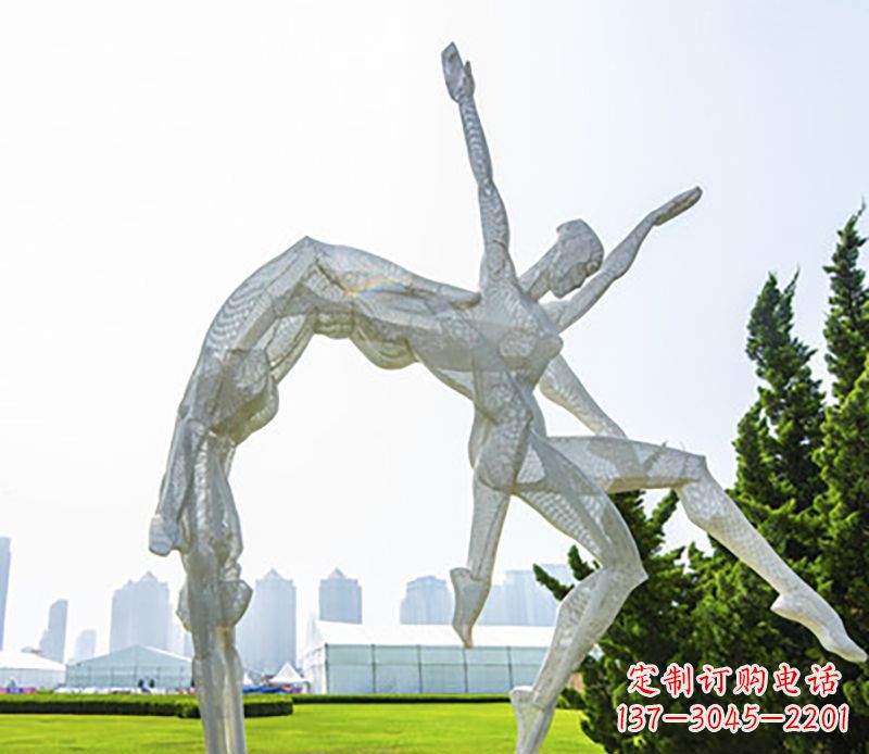 辽阳体操运动员不锈钢雕塑