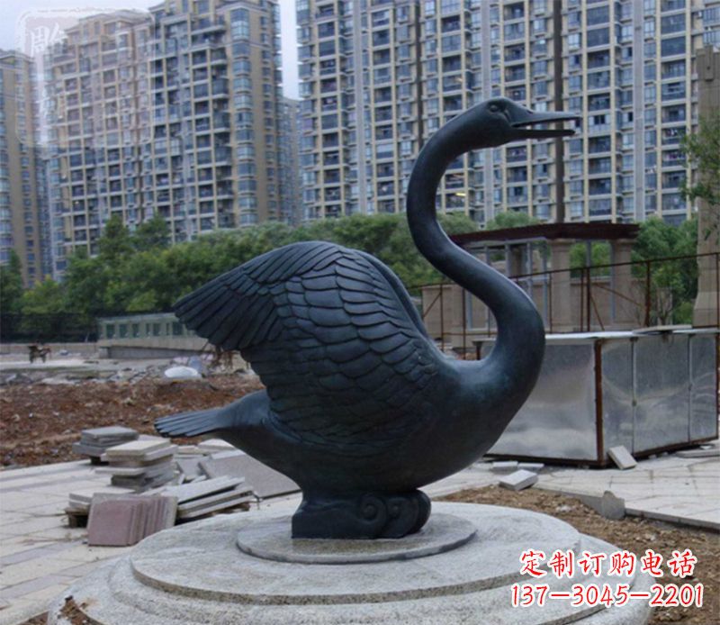 辽阳天鹅动物铜雕