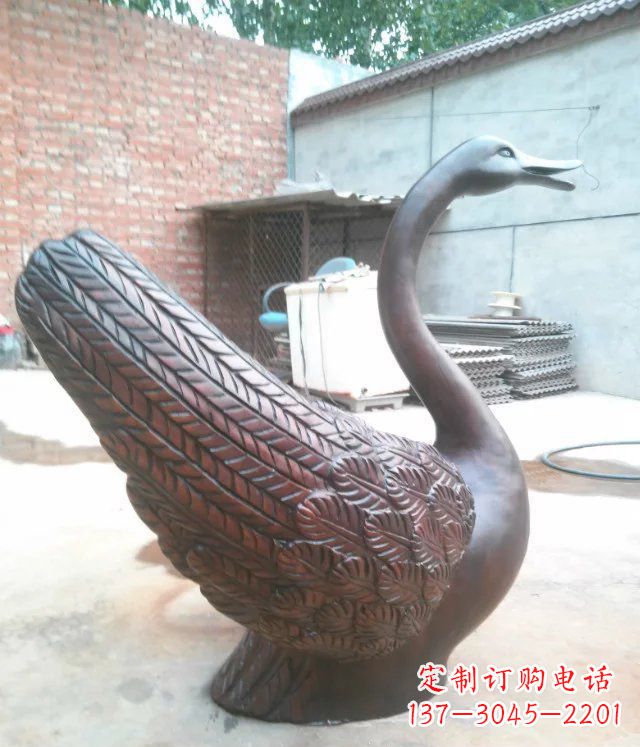 辽阳天鹅公园天王动物铜雕