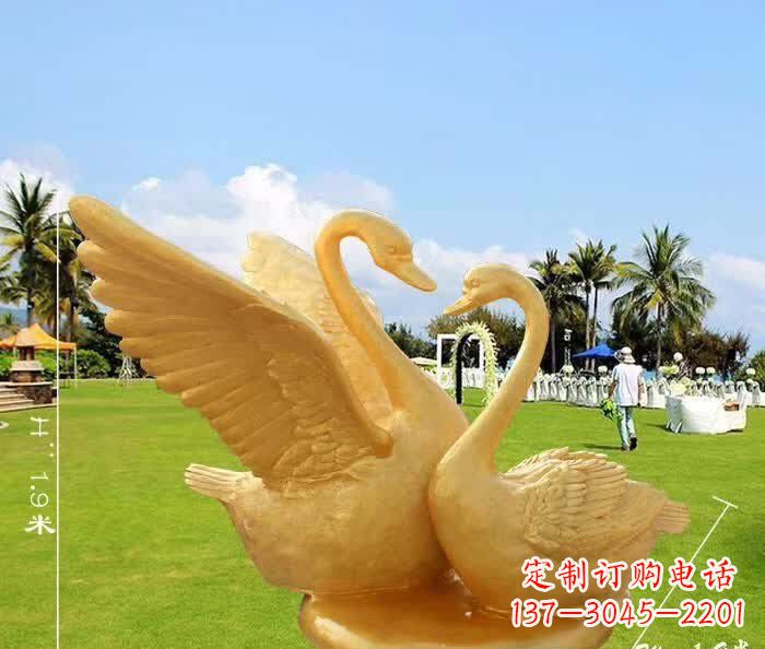 辽阳天鹅铜雕