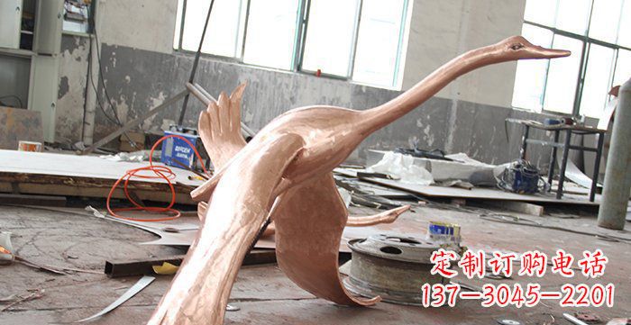 辽阳天鹅铸铜动物铜雕