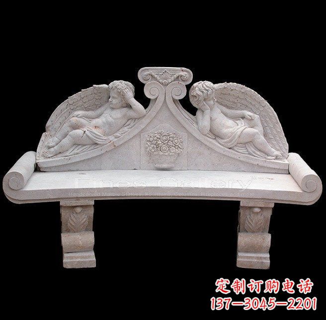辽阳天使石雕座椅公园景观雕塑
