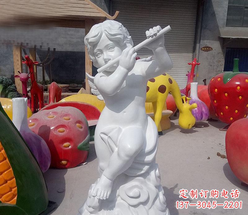 辽阳天使吹笛人物石雕