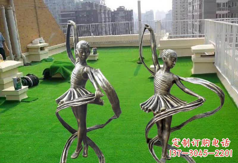 辽阳跳舞的女孩铜雕