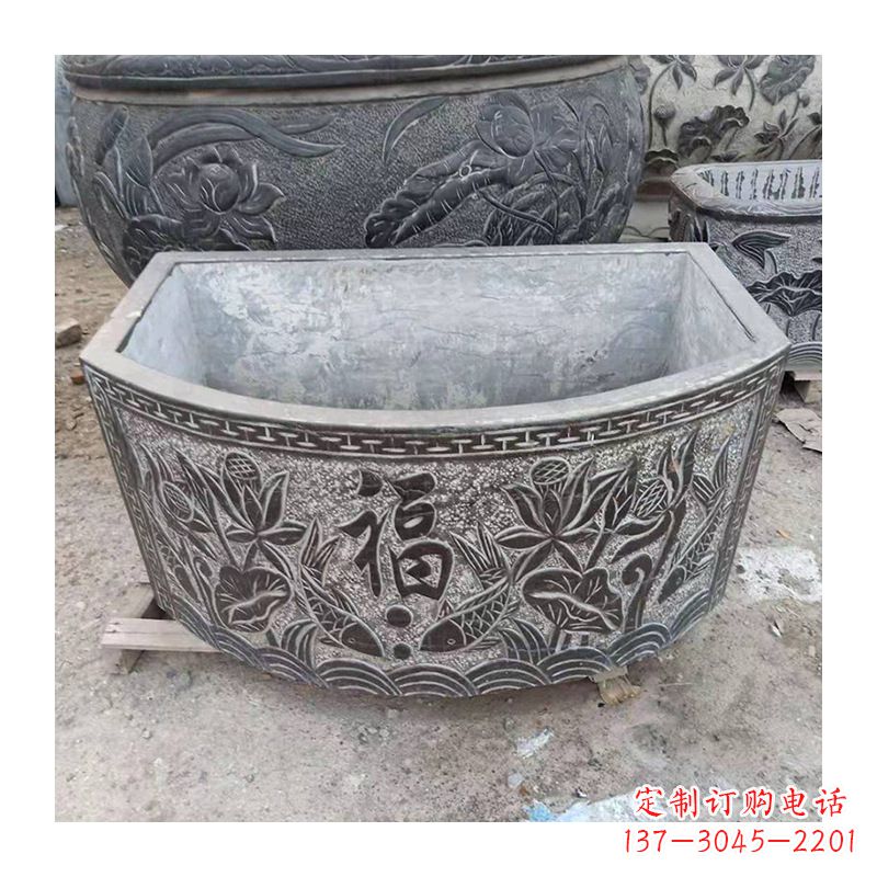 辽阳庭院养鱼石槽