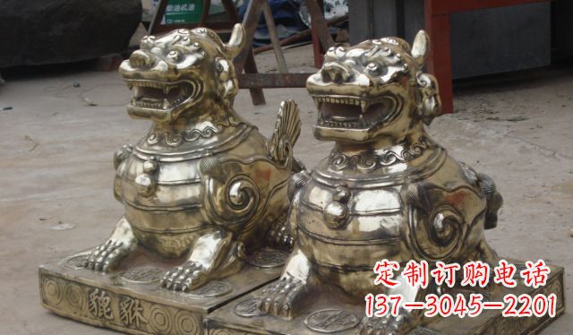 辽阳庭院招财貔貅动物铜雕