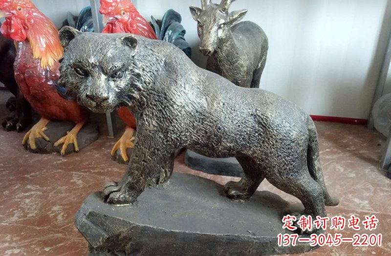 辽阳铜雕豹子雕塑