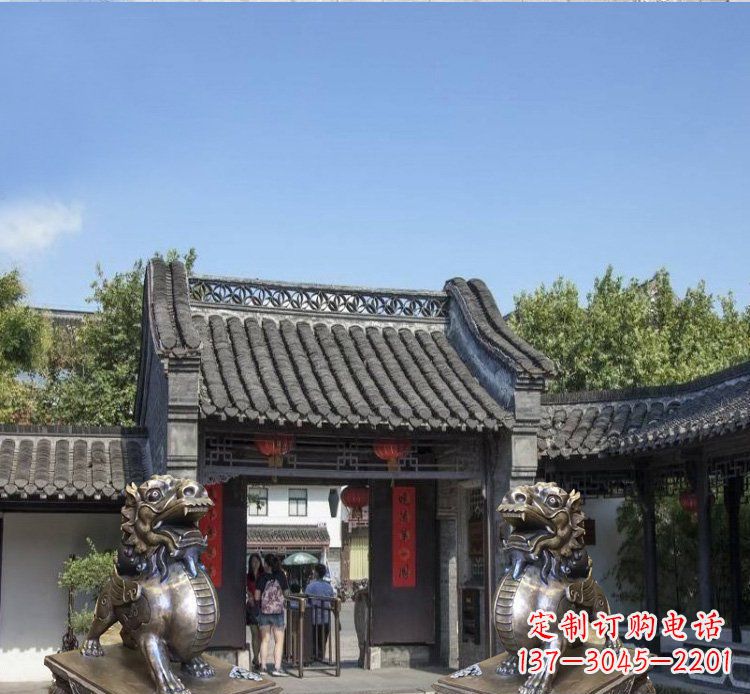 辽阳铜雕北京狮子庭院动物雕塑