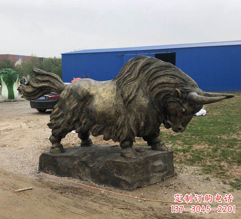辽阳铜雕奔牛雕塑