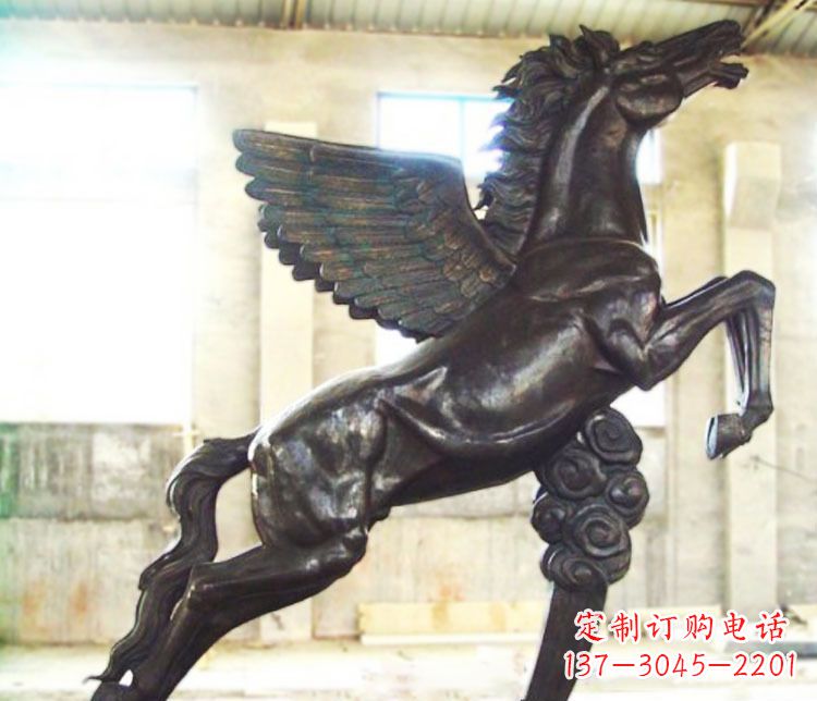 辽阳铜雕奔跑飞马雕塑