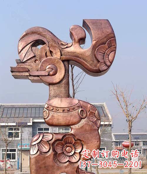 辽阳铜雕抽象皮影戏人物