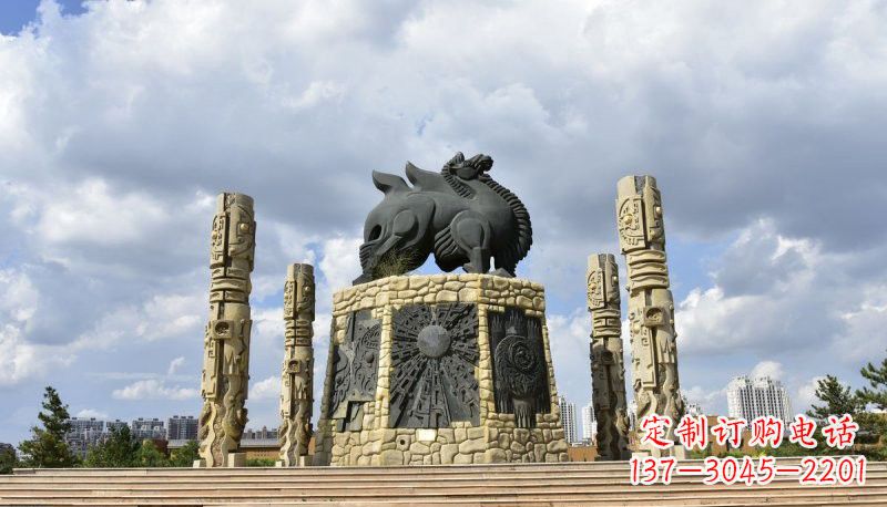 辽阳铜雕大型骆驼广场动物雕塑