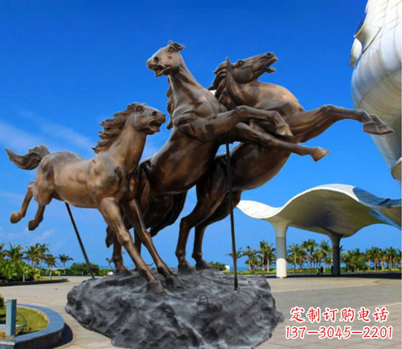 辽阳铜雕飞马广场动物雕塑