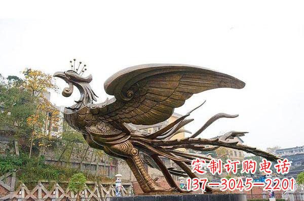 辽阳铜雕凤凰