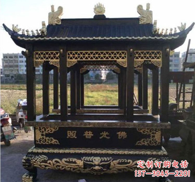 辽阳铜雕佛光普照香炉