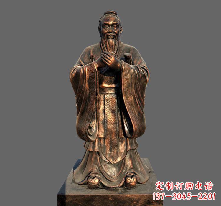 辽阳铜雕古代名人孔子