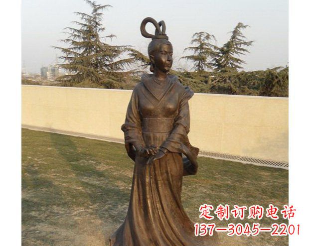 辽阳铜雕古代美女人物雕塑