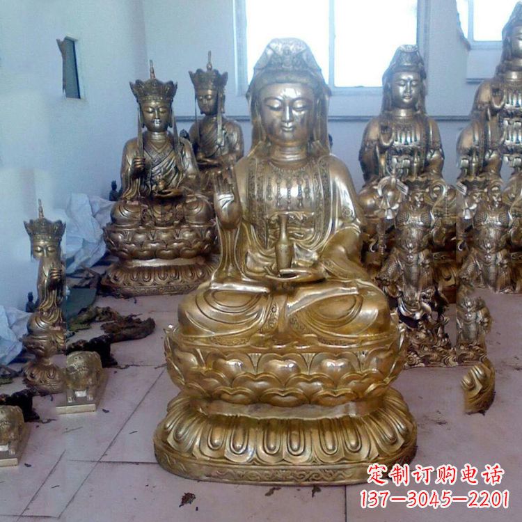 辽阳铜雕观音雕塑