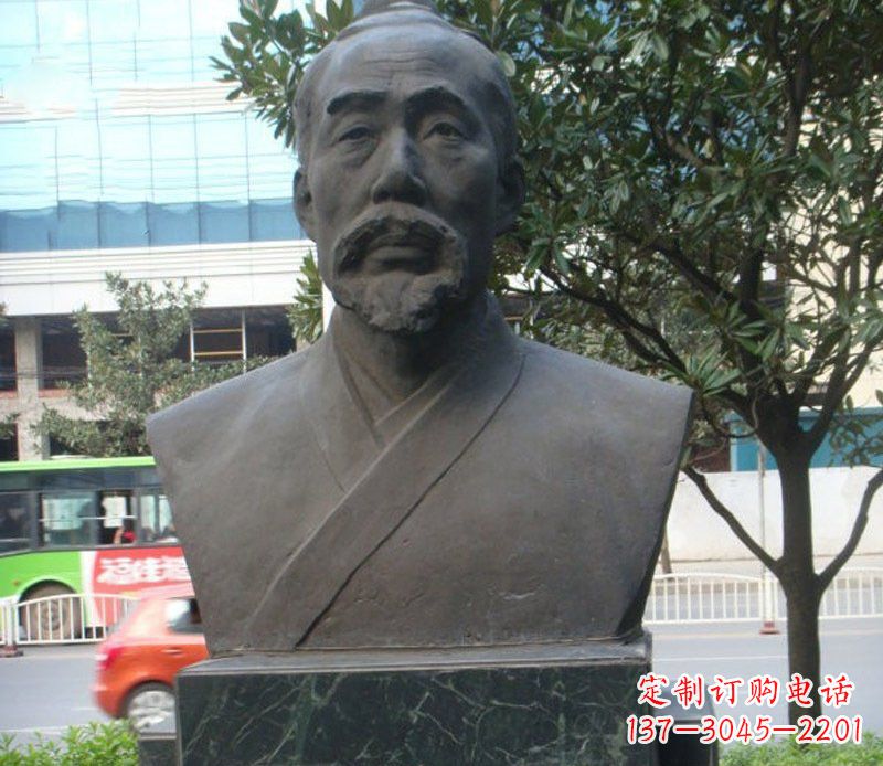 辽阳铜雕管仲名人雕塑肖像