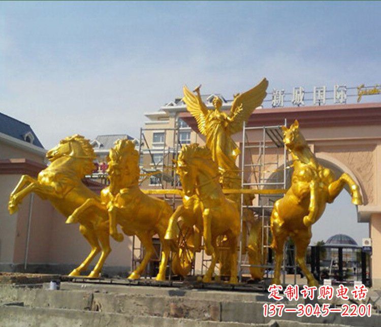 辽阳铜雕广场阿波罗战马雕塑