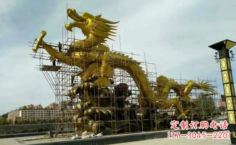 辽阳铜雕广场神龙景观摆件
