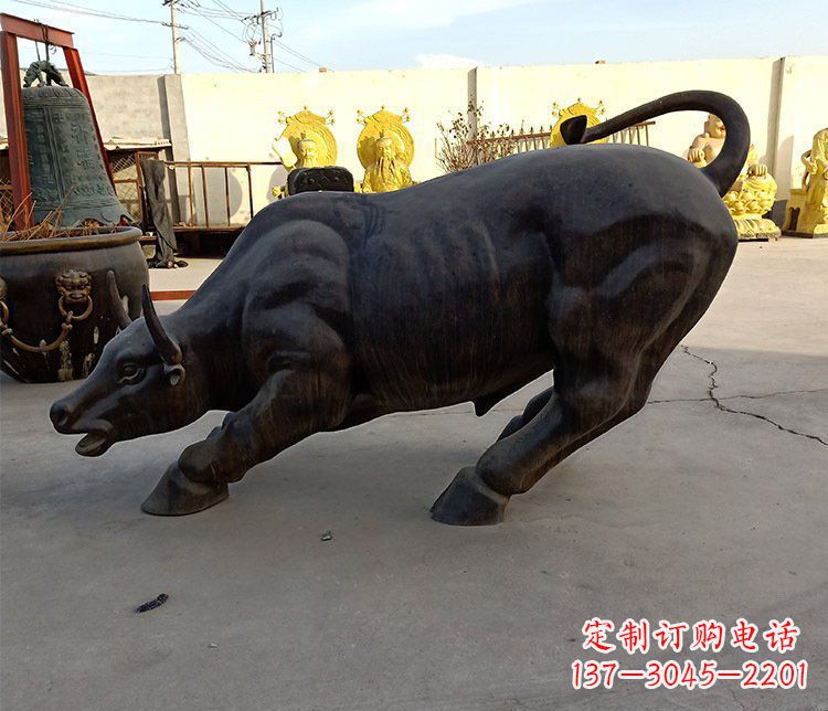 辽阳铜雕广场水牛动物雕塑 (2)