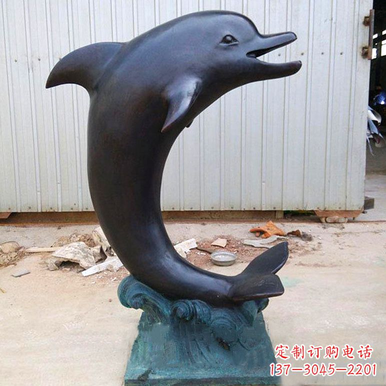 辽阳铜雕海豚雕塑