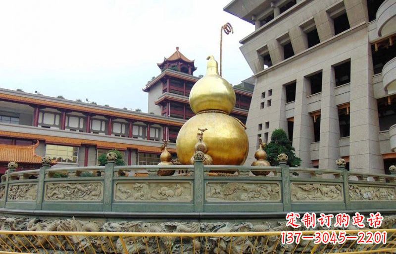 辽阳铜雕葫芦公园景观雕塑