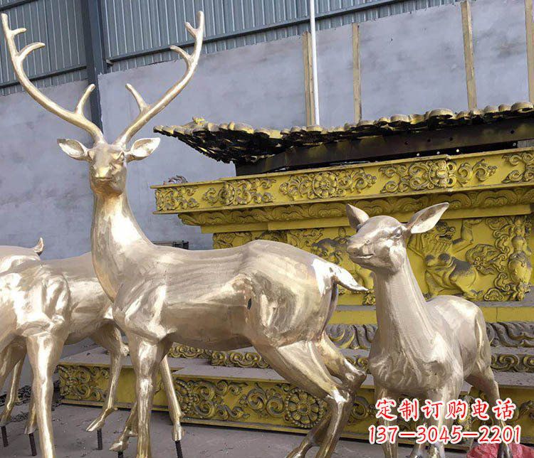 辽阳铜雕户外动物小鹿雕塑