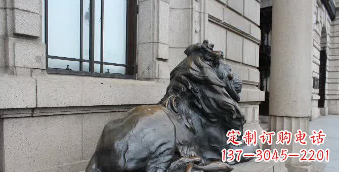 辽阳铜雕汇丰卧姿狮子