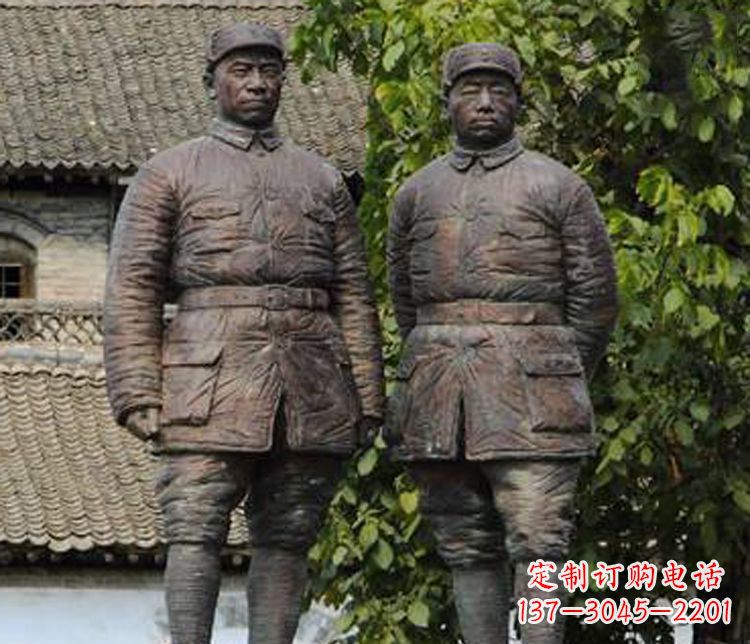 辽阳铜雕解放军战士人物雕塑