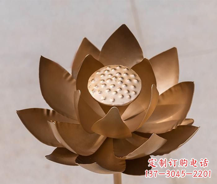 辽阳铜雕景观荷花