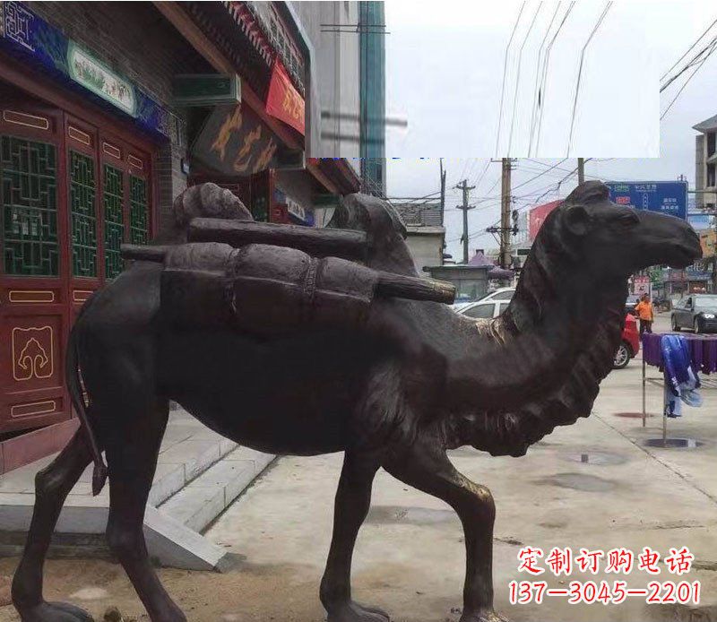 辽阳铜雕骆驼公园动物雕塑