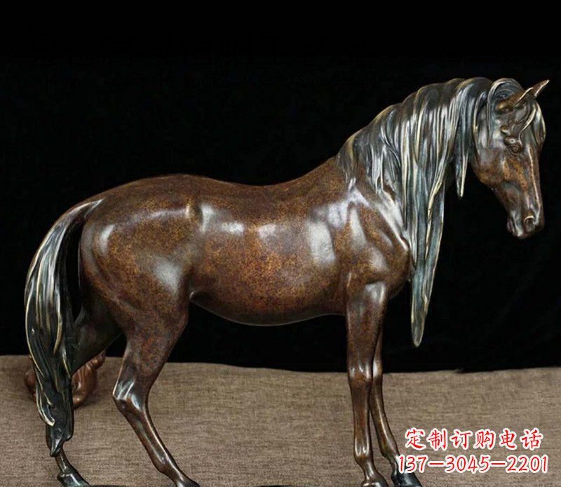 辽阳铜雕马公园动物摆件