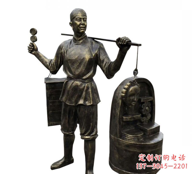 辽阳铜雕卖货郎