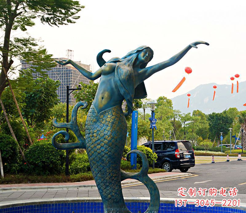 辽阳铜雕美人鱼