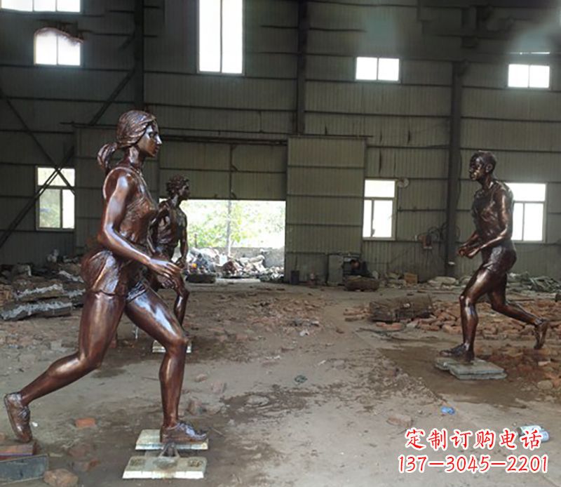 辽阳铜雕跑步女生