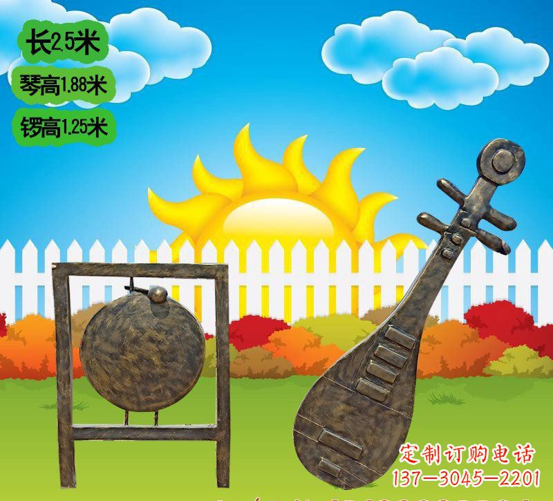 辽阳铜雕琵琶雕塑