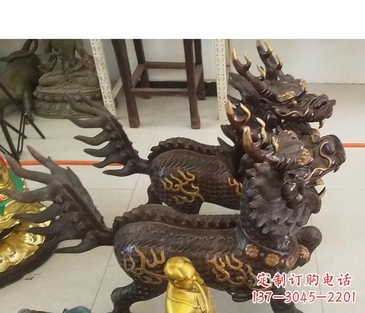 辽阳铜雕麒麟招财雕塑