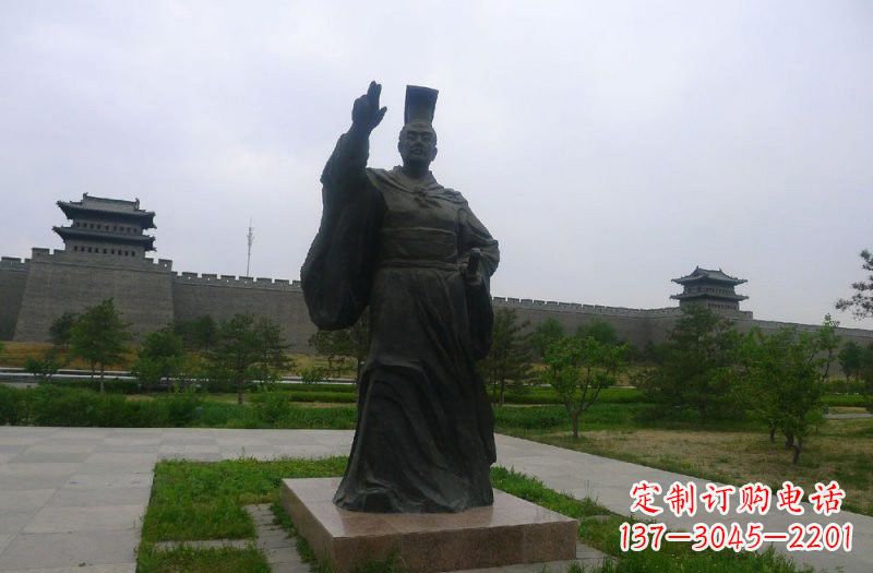 辽阳铜雕秦始皇古代名人雕塑
