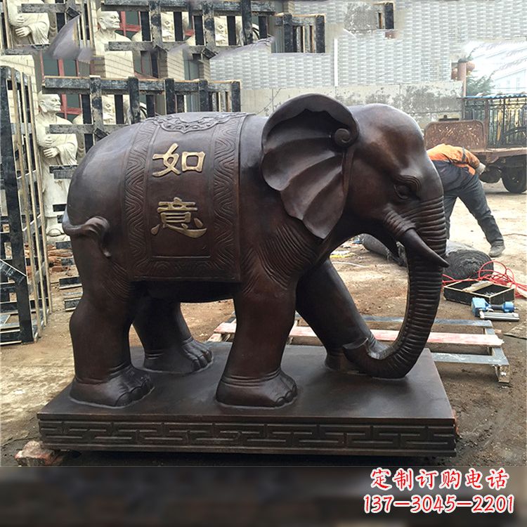 辽阳铜雕如意大象