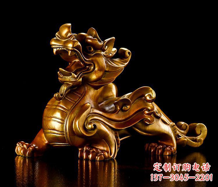 辽阳铜雕瑞兽貔貅