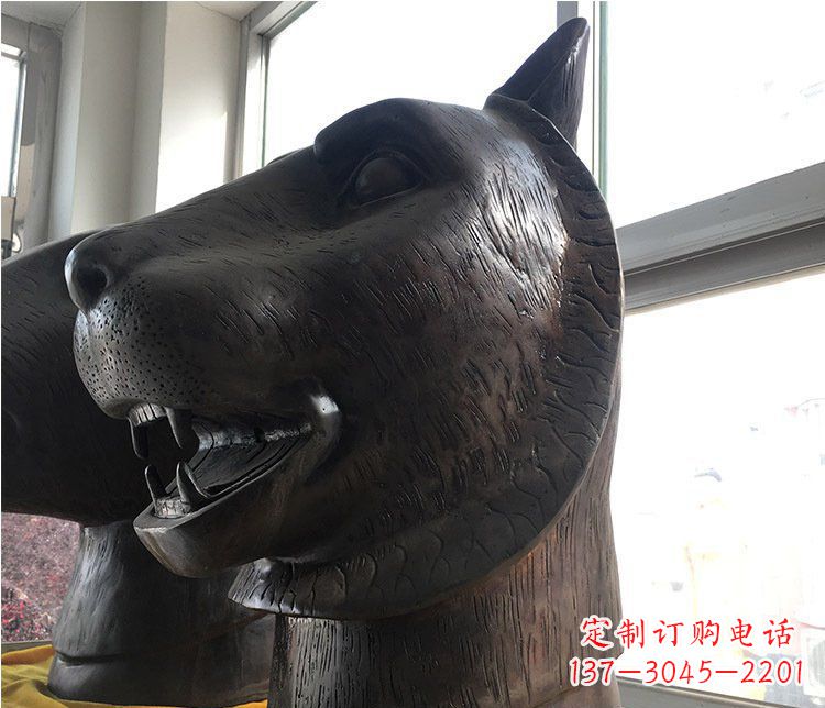 辽阳铜雕生肖动物头像雕塑摆件
